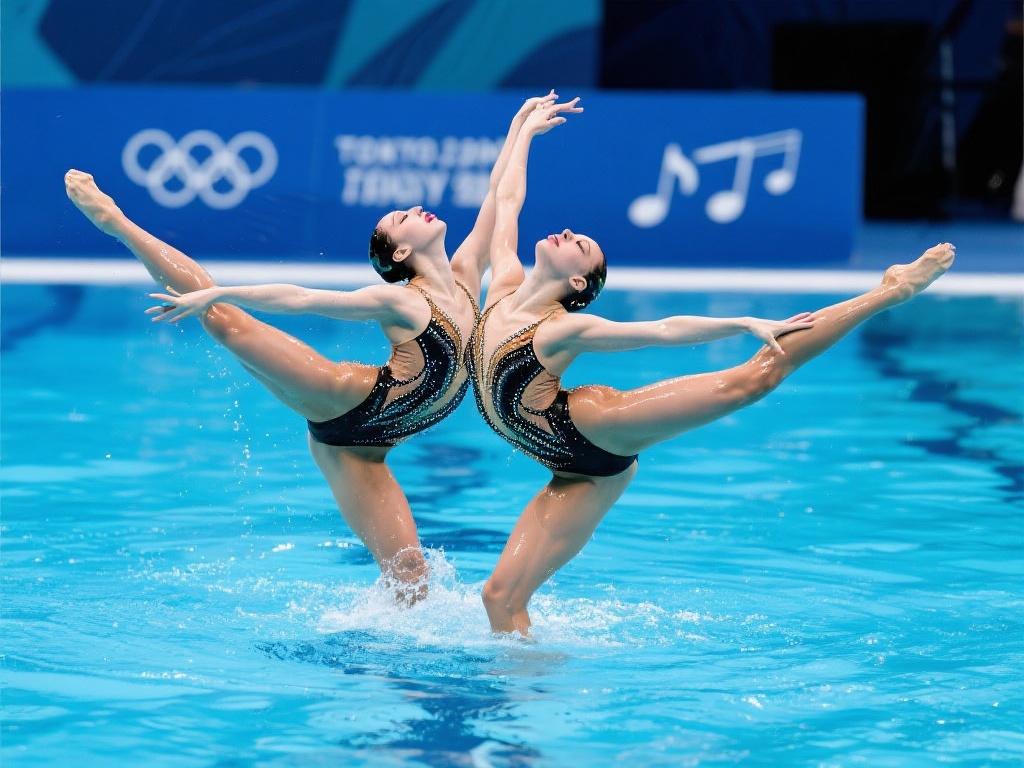 花样游泳世界杯总决赛女子双人技术自选精彩对决